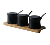 Barattolo per condimenti, Portaspezie Vasi for condimenti in ceramica, contenitori in ceramica, barattoli di spezie con coperchi in ceramica, vassoi e vasetti for condimenti con cucchiaio in ceramica