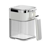 Barattolo per condimenti resistente al calore - Design con coperchio ribaltabile, scatola trasparente, capacità 380 ml | Pentola ergonomica per spezie da cucina per sale, pepiera, organizzazione da sc