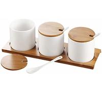 Barattolo per condimenti, Set barattolo di spezie Barattolo di spezie Pentola for spezie Pepe Sale Zuccheriera Contenitore for spezieContenitore con coperchio Portapiccolo for cucchiaio for la cucina