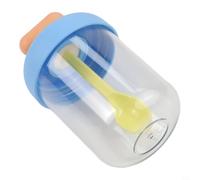 Barattolo per la colazione con coperchio e cucchiaio in silicone, progettato per la preparazione di pasti con yogurt, budino, latte, cereali e insalate (arancione)