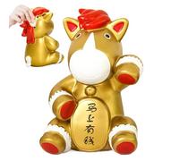 Barattolo Per Monete - Anno Del Salvadanaio Con Cavallo, Banca Di Risparmio A Forma Di Cavallo, Barattolo A Forma Con Simbolo Di Buon Auspicio | Banche Di Animali | Per Decorazioni P