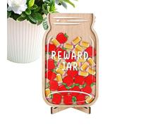 Barattolo per premi in legno per classe, strumento di gestione della classe in legno, strumento didattico per l'apprendimento della pulizia lettura routine materna elementare sport