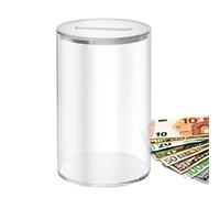 Barattolo Per Risparmiare Denaro In Acrilico - Cassa Di Risparmio Apribile, Salvadanaio, Barattolo Di Risparmioo Trasparente, Salvadanaio Trasparente | Per Adulti E Bambini, Di Denaro