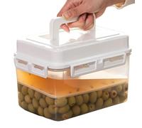 Barattolo per sottaceti, 5 l, trasparente con vassoio di pressione, contenitore per cucina, grande capacità, vaso per fermentazione, per casa, appartamento, ristorante, campeggio, conserve, verdure