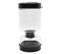 Barattolo per sottaceti con colino ribaltabile, sottaceti secchi e umidi in vetro e barattolo per clessidra per olive Separatore di succo con forchetta per conservare