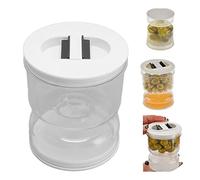 Barattolo per Sottaceti con Separazione a Umido a Secco Barattolo a Clessidra per Sottaceti da Dispenser Ermetico Kimchi per Liquidi Secchi, Contenitore per Barattoli di Sottaceti e Olive con