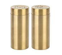 Barattolo per spezie;dispenser spezie in acciaio inox 2 pezzi 90 ml, oro - Conservazione igienica e asciutta, fori S/P intelligenti, ideale per di casa