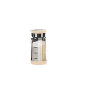Barattolo per spezie in vetro borosilicato, multi-foro, regolabile, ermetico, con segni di scala per condimenti (bianco, medio)