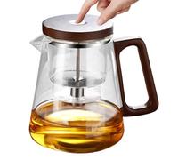 Barattolo per tè - Scaldatè sfuso, bicchiere per infusore per tè con controllo a pressione di grande capacità | Espositore per tè sfuso, resistente al calore per lo studio di casa, ufficio in camera