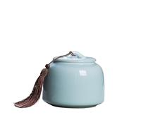 Barattolo portaoggetti da cucina Ceramic Tea Canister With Airtight Lid Storage Container Tins For, Coffee, Nuts, Spice, Sugar Barattolo di tè in foglie(Blue)