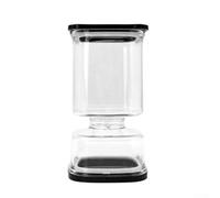 Barattolo quadrato in plastica Kimchi da 1000 ml, con design a doppio scomparto per separare cibi secchi e umidi in cucina (bianco)