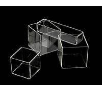 Barattolo quadrato in quarzo resistente alle alte temperature - Becher crogiolo SiO2 al 99,99% for forno tubolare e uso in laboratorio(250 * 250 * 250mm)