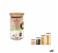 Barattolo Quttin Vetro Borosilicato Bambù Silicone 850 ml 10,2 x 16,8 cm [12