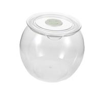 Barattolo Rotondo Trasparente 4l in Plastica con Coperchio Ermetico | Design Moderno Minimalista, Valvola D’aria, Superficie Liscia senza Giunte, per Biscotti, Caramelle, Tè e Dispensa