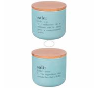 Barattolo sale 500 ml in ceramica, coperchio in bambù, Victionary
