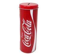 Barattolo Salvadanaio Coca Cola in Latta Metallo Apribile e Riutilizzabile Anche Come Porta Cannucce 23x8.5 cm Idea Regalo