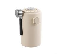 Barattolo sottovuoto in acciaio inox per chicchi di caffè, 600 ml, con igrometro e funzionamento con un solo pulsante per la freschezza, nero (bianco)