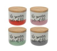 Barattolo Versa The Sweetes Side Of Life Pieghevole Porcellana Legno [10 x 8,