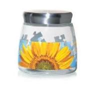 Barattolo vetro sahara puzzle girasole m42230 tappo inox cerve