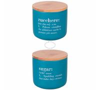 Barattolo zucchero 500 ml in ceramica, coperchio in bambù, Victionary