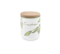 La Porcellana Bianca Barattolo cucina Zucchero con coperchio in legno "Coltivia" 1 LT
