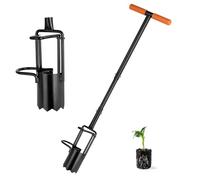 BARAYSTUS Bulb Planter Tool, Carbon Steel Seed Planting Tools Long Handled Soil Sampler Lawn Aerator, Garden Bulb Trapianto per Digging Holes Trapianto Pianta Tulips Iris Daffodils