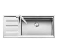 BARAZZA 1LES121RS Lavello Incasso | Acciaio inox AISI 304, Vasche profonde, Foro miscelatore integrato