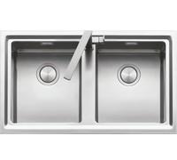 Barazza Lavello a due vasche EASY 1LES92P finitura inox satinato da 86x51 cm