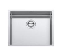 Barazza Lavello a una vasca quadra R12 1QR506 finitura inox AISI 316 satinato da 50x40 cm