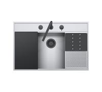 Barazza Lavello una vasca FLEXI KIT 1LFX91NK finitura inox satinato da 86x56 cm Con kit accessori e miscelatore - PROMOZIONE VALIDA FINO AL 13/04