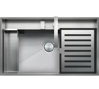 Barazza Lavello una vasca LAB KIT 1LLB91K finitura inox satinato da 86x51 cm Con kit accessori e miscelatore