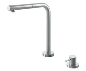 Barazza Miscelatore con comando remoto e doccia estraibile B_OPEN ABBATTIBILE 1RUBMBOA finitura inox satinato - IN PROMOZIONE FINO AL 20/07