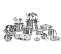 Barazzoni Tummy Batteria 25 pezzi, Acciao inox 18/10. Made in Italy
