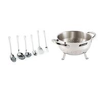 Barazzoni 8010049006 Set 6 Mestoli, Acciaio Inox 18/10 & Chef Line Colapasta, Ac