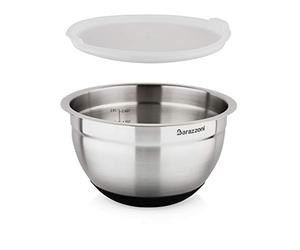 Barazzoni 810160020 Bowl acciaio inossidabile 18/10 Ø20Cm X H12,6Cm con Cop, 18/10-Silicone