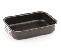 Barazzoni Articoli da Forno Rostiera/Lasagnera in Alluminio Rivestito 42 x 33 CM, Alluminio, Nero,