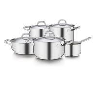 Barazzoni Chef Line Batteria 9 Pezzi, Acciaio Inossidabile, Argento, 22 cm
