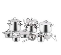 Barazzoni Batteria Mediterranea 24 pezzi - Composizione B - Acciaio Inox 18/10 - Made in Italy