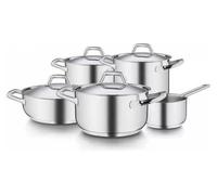 Barazzoni Chef Line Batteria 9 Pezzi, Acciaio Inossidabile, Argento, 22 cm