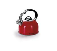 Barazzoni Bollitore, Acciaio Inox 18/10, Rosso Lucido, Induzione+Gas, Beccuccio dosatore, Fischio nel tappo. Ampio coperchio apribile