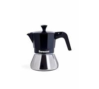 BARAZZONI, Caffettiera, Alluminio e Acciaio, Modello Deluxe Induction, 3 Tazze, Sicura, Solida, Elegante, Manico e Pomolo anti-Scottatura, Perfetta per i Piani ad Induzione, Certificata