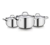 Barazzoni Chef Line Batteria 6 Pezzi, Acciaio Inox 18/10. Made in Italy.