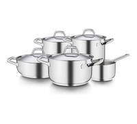 Barazzoni Chef Line Batteria 9 Pezzi, Acciaio Inossidabile, Argento, 22 cm