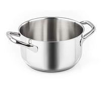 Barazzoni Chef Line Casseruola due manici, Acciaio inox 18/10, Diametro cm 20, Litri 3. Made in Italy.