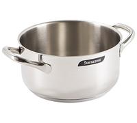 Barazzoni Chef Line Casseruola due manici, Acciaio inox 18/10, Diametro cm 16, Litri 1.4. Made in Italy.