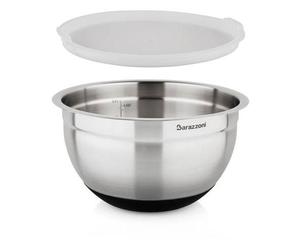 BARAZZONI CIOTOLA IMPASTARE con COPERCHIO 24cm INOX SILICONE 810160024