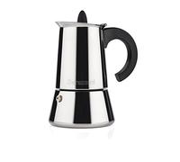 Barazzoni La Caffettiera Inox 6 Tazze. Prodotto certificato dall'Accademia Italiana Maestri del Caffè. Adatta all'induzione