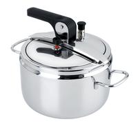 Barazzoni Pentola a Pressione Modello Basic, ?22cm, capacit? 5lt, Induzione, Made in Italy, Acciaio Inox 18/10, Argento, 22 cm