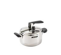 Barazzoni Pentola a Pressione Modello Rapida, ø22cm, capacità 5lt. Made in Italy, Acciaio Inossidabile, Argento, 5,0 Lt