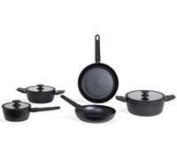 Barazzoni Segni, Batteria 8 pezzi in alluminio antiaderente, adatto ad induzione